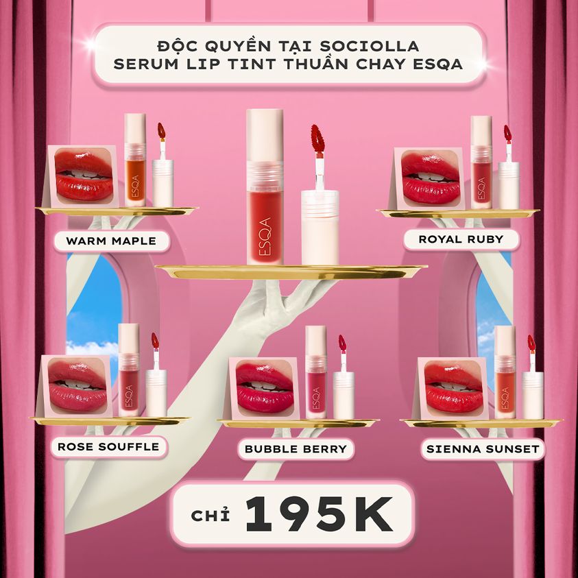 ĐỘC QUYỀN TẠI SOCIOLLA, SERUM LIP TINT THUẦN CHAY ESQA.jpg